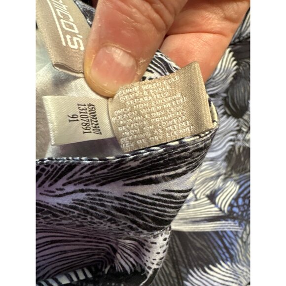 Chico's Long Sleeve Mandarin Collar Button Front Jacket Women's Size 3 US XL - Picture 10 of 11